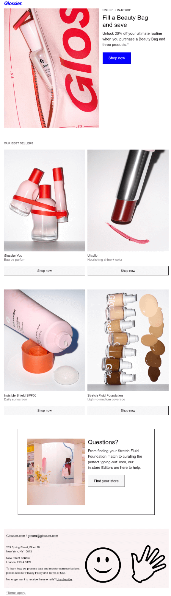 marketing email screenshot for ecommerce businesses